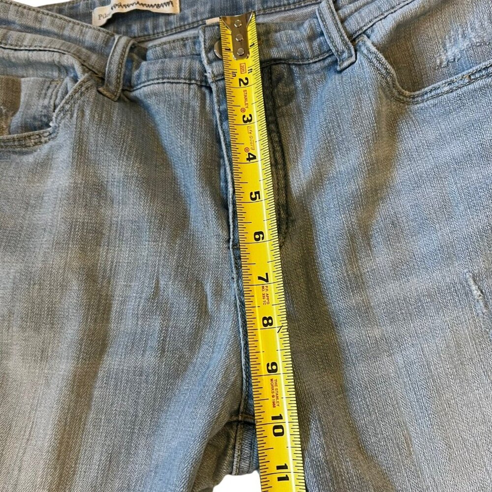 Anthropologie Pilcro and the Letterpress Jeans Womens 29 Blue Fit Hyphen Fringe - Picture 14 of 14